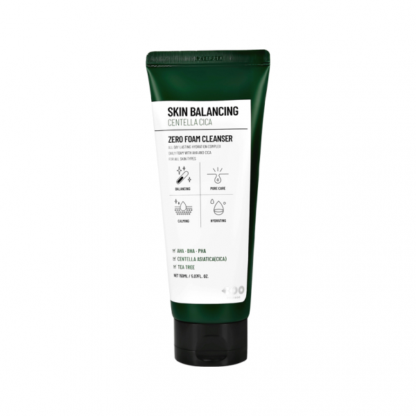 Пенка для умывания `DEARBOO` SKIN BALANCING с AHA, BHA и PHA-кислотами, экстрактом центеллы азиатской и маслом чайного дерева 150 мл