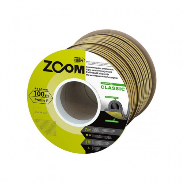 Уплотнитель ZOOM CLASSIC P 100(2*50)м чёрный